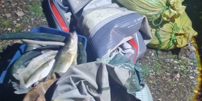 Kaçak balık avı yapan şahıslar fotokapana yakalandı