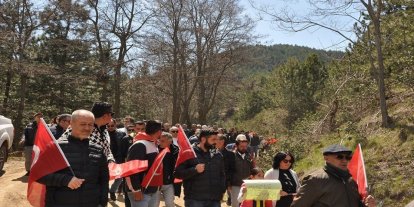 Buldan’da göstericiler maden sahasında yürüyüş gerçekleştirdi