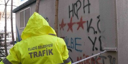 Elazığ’da kent estetiğini bozan duvar yazıları temizleniyor