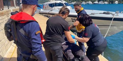 Fethiye’de koyda rahatsızlanan vatandaşa tıbbi tahliye