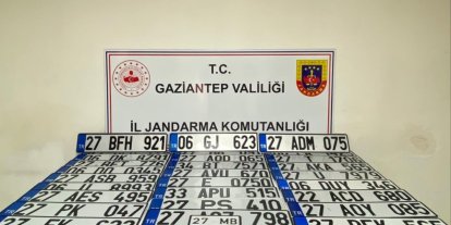 Gaziantep’te 27 adet sahte plaka ele geçirildi: 2 gözaltı