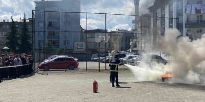 Ordu’da liseli öğrencilere hayat kurtaran yangın tatbikatı