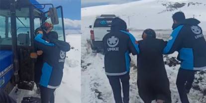 Akçakale köyünde UMKE seferberliği: hasta zorlu şartlarda hastaneye ulaştırıldı