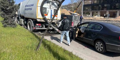 Zonguldak’ta belediye aracının karıştığı zincirleme kazada 4 kişi yaralandı