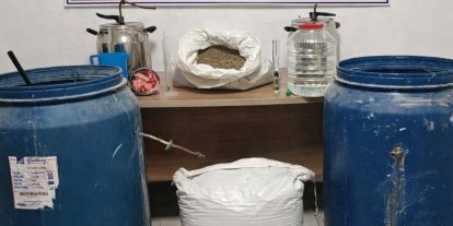 Kırşehir’de kaçak alkol üretimi yapan kişiye operasyon