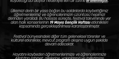 Mesir Festivali konserleri ertelendi