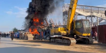 Edirne’de hurdacılar sitesinde çıkan yangın korkuttu