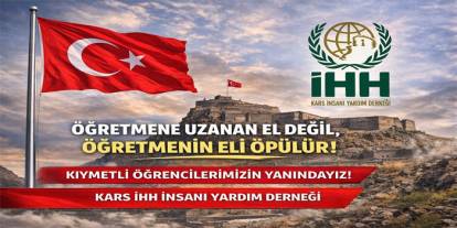 Kars İHH’den Okullara Destek Mesajı
