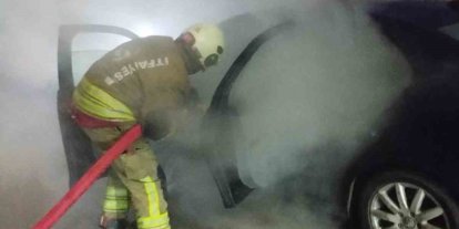 Arsuz’da otomobil yangını