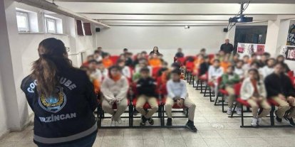 Erzincan’da öğrencilere güvenlik ve bilinçlendirme eğitimi