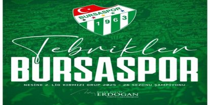 Cumhurbaşkanı Erdoğan’dan Bursaspor’a tebrik mesajı