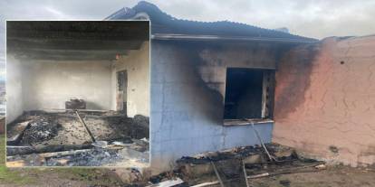 Kars’ın Digor ilçesinde müstakil ev yangında kullanılamaz hale geldi