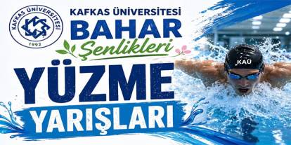 Kafkas Üniversitesi’nde Bahar Şenlikleri kapsamında yüzme yarışları düzenleniyor
