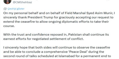 Pakistan Başbakanı Şerif’ten ABD Başkanı Trump’a ateşkes teşekkürü