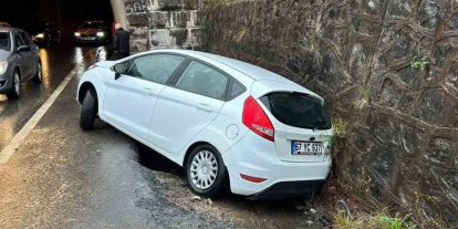 Tünelde kontrolden çıktı, duvara çarptı
