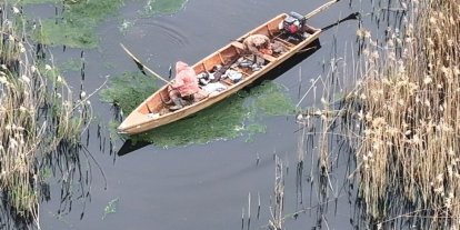 Eber Gölü’nde kaçak avlanan 4 kişi dron ile tespit edildi