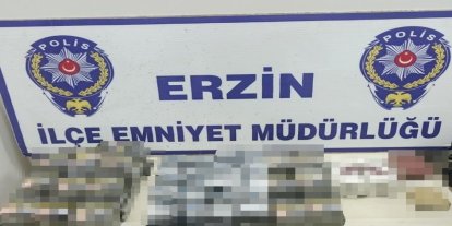 Erzin’de markette kaçak sigara ele geçirildi