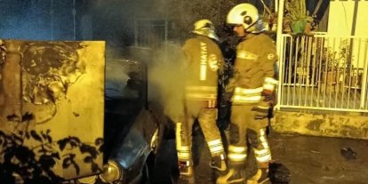 Dörtyol’da  otomobil yangını