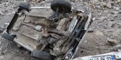 Gaziantep’te otomobil dere yatağına uçtu, sürücü yaralandı