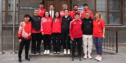 Milli atletlerden Kars Gençlik ve Spor İl Müdürü Başköylü’ye ziyaret