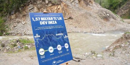 Giresun’un 1,57 milyarlık su projesine start verildi
