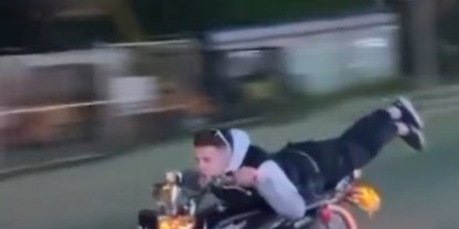 Dünyanın en pahalı uzanması... 200 bin TL ceza yedi, motosikleti bağlandı