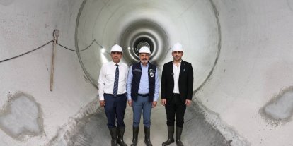 Başkan Öntürk, Türkiye’nin en büyük atık su tüneli projesini inceledi