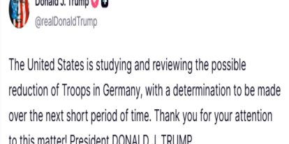 ABD Başkanı Trump: "Almanya’daki askerlerimizin sayısını azaltmayı düşünüyoruz"