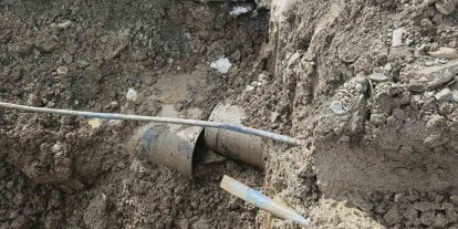 Heyelan içme suyu şebekesini vurdu