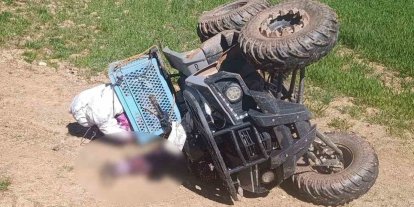 Hisarcık’ta devrilen ATV’in altında kalan kadın hayatını kaybetti