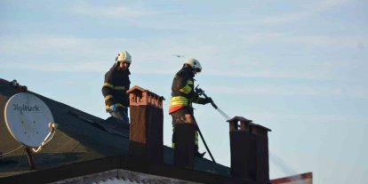 Ordu’da 5 katlı binanın çatısında yangın