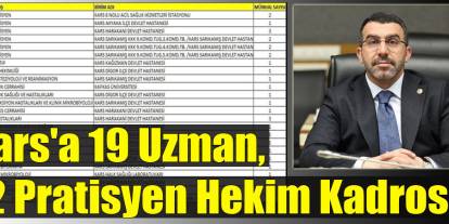 Kars'a 19 Uzman, 12 Pratisyen Hekim Atandı