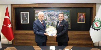 Denizli Ticaret Borsası Yönetiminden Denizli OSB Yönetimine tebrik ziyareti
