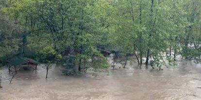 Tokat’ta yazın serinleten kamelyalar sular altında kaldı