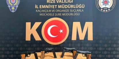 Rize’de kaçak silah operasyonu