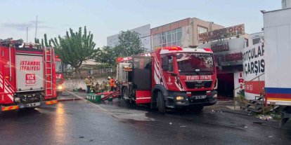 Başakşehir’de parfüm imalatı tesisinde çıkan yangın 8. saatinde söndürüldü