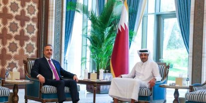Bakan Fidan, Katar Emiri Şeyh Tamim bin Hamad Al Thani tarafından kabul edildi