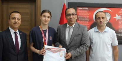 Makedonya’da altın madalya kazanan öğrenciden Türkiye şampiyonluğu