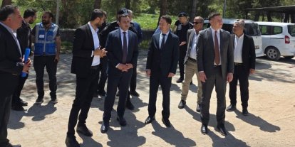 Kaymakam Algın, yapımı devam eden okul inşaatını inceledi