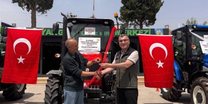 Mut’ta orman köylüsüne traktör desteği