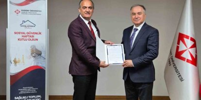 SGK’dan Başkent Üniversitesi Adana Dr. Turgut Noyan Uygulama ve Araştırma Merkezi’ne teşekkür belgesi