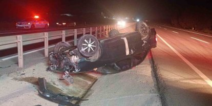 Tekirdağ’da otomobil takla attı: 1 yaralı