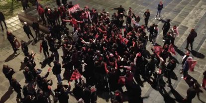 Çorum FK taraftarları yarı final galibiyetini coşkuyla kutladı