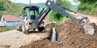 Yığılca Naşlar köyünde altyapı çalışmaları sürüyor