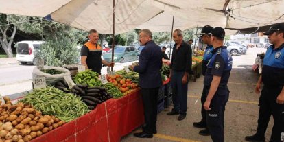 Akdeniz zabıtasından pazarlarda sıkı denetim