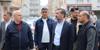 Başkan Şerifoğulları, yol yenileme ve kaldırım çalışmalarını inceledi
