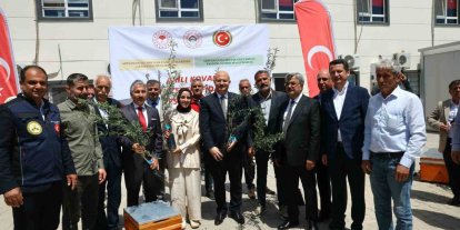 Adıyaman’da çiftçilere zeytin fidanı ve arılı kovan desteği