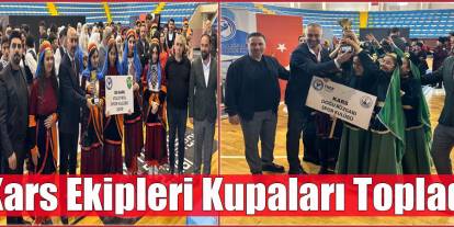 Erzurum'daki Halk Oyunları Yarışmasında Kars Ekipleri Fırtına Gibi Esti