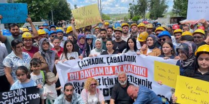 Uzunköprü’de 6 gündür eylem yapan madenciler aileleriyle birlikte yürüdü