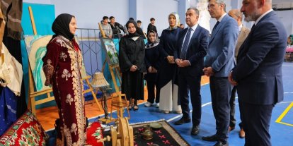 Bayburt’ta öğrencilerin yıl boyunca hazırladığı ürünler sergilendi